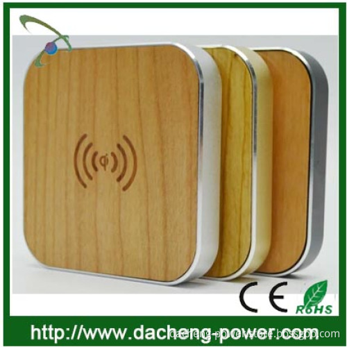 High-end wood design qi charger wireless for lenovo Samsung and iphone